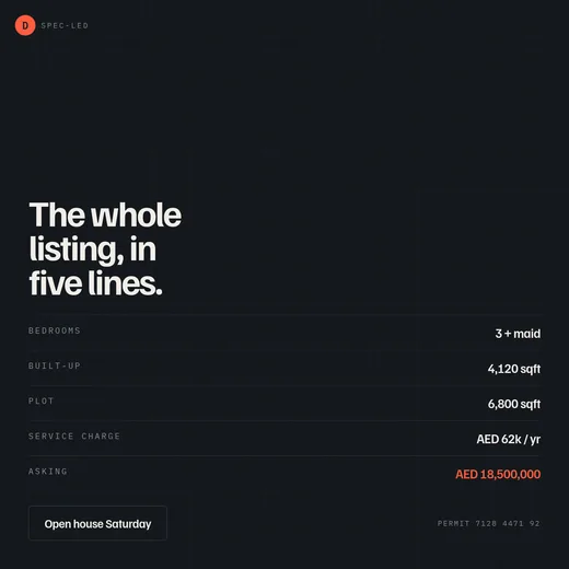 Ad variant D — spec-led