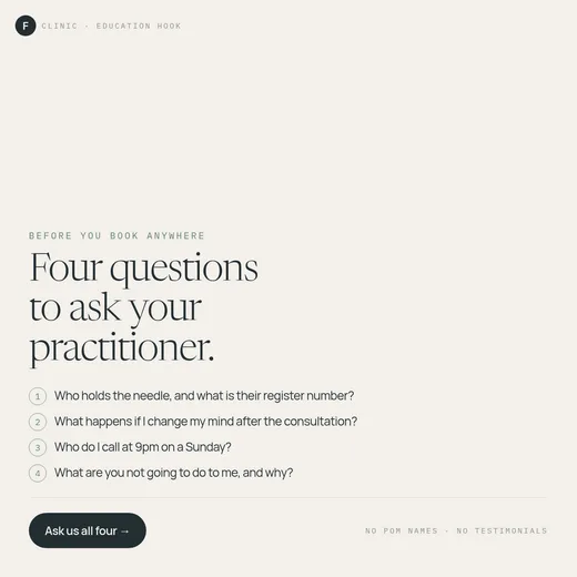 Ad variant F — the education hook