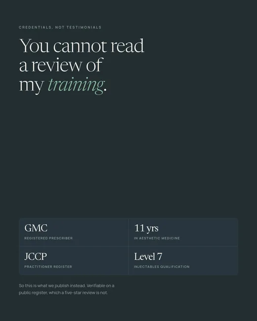 Aurelle — credentials, not testimonials